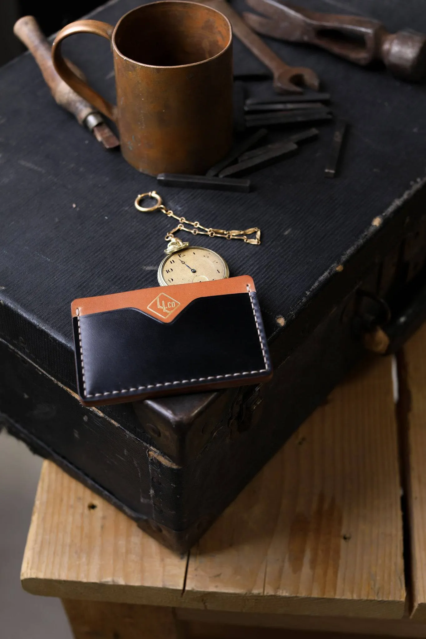 Bespoke Wallet - Black and Tan